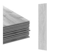 Suelo de PVC Autoadhesivo Relaxdays, 5 m²/36 Piezas, Madera, baño, Cocina, baldosas 91 x 15 cm, Antideslizante, Claro.