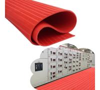 Suelo Goma Antideslizante Alfombra de Goma Flexible y Aislante, Rollo de Alfombra de Goma Antideslizante de 5 mm de Grosor, Lámina de Goma Roja de 60 a 150 cm de Ancho(0.9m x 2.1m (3ft x 6.9ft))