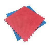 Suelo Puzzle Tatami | Losetas Gran Formato XL | 100x100x25cm | Gimnasios | Gym En Casa | Fitness | Aerobic | Yoga| Superficie Agarre En 5 Líneas | Libre de Tóxicos. (Rojo - Azul, Pack 30)