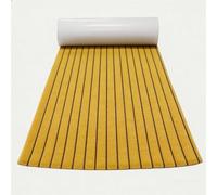 Suelo Teca Barco, Alfombra DIY para Cubierta Naval en Espuma EVA Antideslizante y Autoadhesiva Suelo para Barco, Hoja de Cubierta de yate para Barcos Marina Yate,Amarillo,220 * 30CM