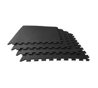 SUELOSPORT Suelo Gimnasio, Pack Esterilla Fitness Goma Eva Antideslizante, Tatami Puzzle Antideslizante, Estera Protectora Suelo, Goma Espuma, 60cm x 60cm x 1cm - 24 piezas (8,64 m²) Negro