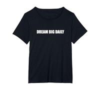 Sueña a lo Grande Camiseta, Mujer Tallas Grandes, Negro, 4XL Grande