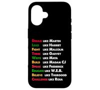 Sueña como Martin, lidera como Harriet regalo en Black History Carcasa para iPhone 16