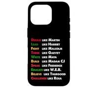 Sueña como Martin, lidera como Harriet regalo en Black History Carcasa para iPhone 16 Pro