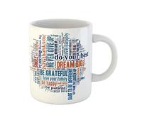 Sueña En Familia Con Palabras Positivas En Collage Que Nunca Dan Tazas De Regalo Graciosa Tazón De Café Cerámica Tazas Té Regalos Novedosos Para Amigos Familiares Navidad 330Ml