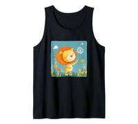 Sueña en grande como un león con este toque de diente de león Camiseta sin Mangas