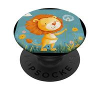Sueña en grande como un león con este toque de diente de león PopSockets PopGrip Adhesivo