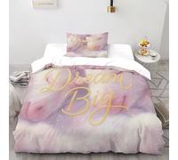Sueña en Grande Funda Edrojoon 2 Piezas con Impresión En 3D sueñoy Mythical Animal con 1 Fundas De Almohada Single（135x200cm） 100% Microfibra Ropa De Cama para Adultos Y Niñas