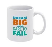 Sueña En Grande Y Atrévete A Fracasar Taza De Café Cerámica Taza Porcelana Tazas 330Ml Para Bebidas Cacao Leche