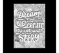 Sueña en grande y crea tu propia historia con citas inspiradoras. Calcomanías de pared de papel adhesivo 36x50.9cm Removible sin dejar pegamento Blanco