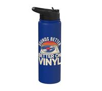 Suena mejor en el amante de los discos de vinilo retro Stainless Steel Insulated Water Bottle