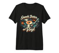 Suena Mejor en Vinilo Retro Vintage Record Collector Fun Camiseta Premium
