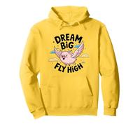 Sueño Big Fly High Flying Pig Inspirational Kids Mujeres Sudadera con Capucha
