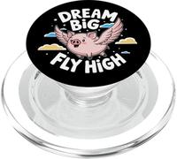 Sueño Big Fly High Flying Pig Motivational Mujeres Mujeres PopSockets PopGrip para MagSafe