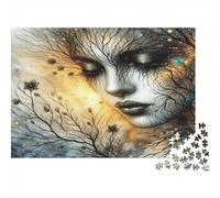 Sueño con Cara de árbol Puzzle 1000 Piezas Papel Reciclado para Adultos Puzzle para Adultos Juego Familiar desafiante Excelente Idea de Regalo para relajación y Creatividad 52x38cm/1000pcs