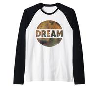 Sueño de los pioneros espaciales de Marte colonizando y terraformando Camiseta Manga Raglan