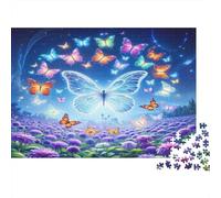 Sueño de Mariposa Puzzles 1000 Piezas Papel Reciclado para Adultos Puzzle para Adultos Juego Educativo para descompresión Excelente Idea de Regalo para niños a Partir de 12 años 52x38cm/1000pcs