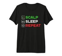Sueño del Cuero cabelludo Repita el Comercio de criptomonedas Scalper Trader Camiseta Premium