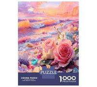 Sueño del mar de Flores 1000 Piezas Puzzle Adultos Belleza Floral de ensueño Puzzle Clásico, Cartón Reciclado - Hit De Las Familias, Entrena El Cerebro, Oficina 70x50cm/1000pcs