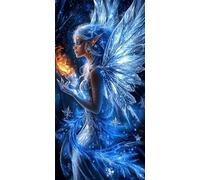 Sueño Diamond Painting Adultos Grande XXL Elfos Diamond Painting Kit Completo, 5D Ronda Pintura de Diamante Cuadro Diamantes Cristal Art Punto de Cruz Set para Decoración Pared Hogar 70x140cm,Model785