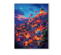 Sueño Pintar por Numeros Adultos con Marco 90x120cm, DIY Paint by Numbers Adult Arquitectura, Cuadros para Pintar por Numeros con Pinceles y Acrílico, Kit Manualidades, Decoración del Hogar 0R-494