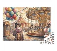 Sueños de Globos Circo Puzzles Imposible,desafío for Adults Entretenimiento Creativo 1000 Piezas Obra De Arte De Juego De para Adultos Y Niños 52x38cm/1000pcs