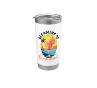 Sueños de la isla Funzi Vaso térmico de acero inoxidable de doble pared