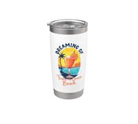 Sueños de la playa del Trópico de Cáncer Vaso térmico de acero inoxidable de doble pared