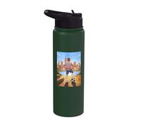 SUEÑOS DE NIÑO CON EL FÚTBOL EN NEW YORK Stainless Steel Insulated Water Bottle