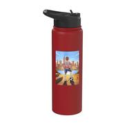 SUEÑOS DE NIÑO CON EL FÚTBOL EN NEW YORK Stainless Steel Insulated Water Bottle