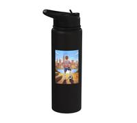 SUEÑOS DE NIÑO CON EL FÚTBOL EN NEW YORK Stainless Steel Insulated Water Bottle