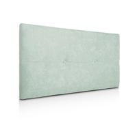 SUENOSZZZ - Cabecero de Madera Jazmin, tapizado Acolchado, en Tela Rio16 Color Verde Agua Cabeceros Madera para Dormitorio | Cama Matrimonio | Cama Juvenil | Camas de 105 cm, 90 cm, 80 cm