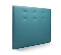 SUENOSZZZ-ESPECIALISTAS DEL DESCANSO Cabecero de Cama Bruselas tapizado en Polipiel para Camas de 90 (100 x 120 cm) Polipiel Turquesa