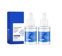 Suero Antiarrugas con Péptidos de Cobre Azul | Esencia Facial de Doble Capa con GHK-Cu para Reafirmar e Hidratar Profundamente | Fórmula Ligera y No Pegajosa para una Piel Más Suave (2 PCS)