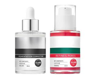 Suero Antiarrugas Rosa Ciano con Forma de Aguja, Suero Facial Coreano, Hidratante, Reafirmante e Iluminador
