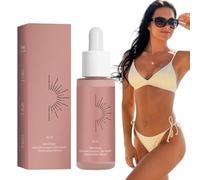 Suero autobronceador, gotas de bronceado oral, bronceador que da un bronceado natural y uniforme, cuerpo autobronceador para una larga duración, para cara y cuerpo (1 unidad)