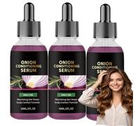 Suero capilar feeding, alisador fortificante 3 en 1 cebolla romero biotina | Suero aceite de cebolla espesar el cabello, suero espesante cabello con romero cuidado del cuero cabelludo aceite de cebolla