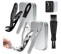 Suero cortaúñas, cortaúñas Sherum Dotmalls Pro, cortaúñas, suero, cortaúñas de cabeza angular, cortaúñas para personas mayores extra largo (2 piezas-2)