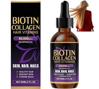 Suero de colágeno de biotina para el cabello y el cuero cabelludo, cuidado ligero sin enjuague para una apariencia adelgazante, suero de fortalecimiento diario no graso para suavidad y brillo, para