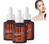 Suero de glutatión, niacinamida y ácido hialurónico, suero de glutatión con 20 000 ppm de glutatión, cuidado de la piel coreano, revitaliza el cutis, hidratación profunda (3 piezas)