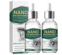 Suero de gotas oftálmicas Nano, gotas lubricantes para ojos, para la recuperación ocular, para la recuperación de la visión, de la fatiga ocular para el cuidado de los ojos (2 piezas)