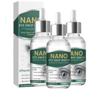 Suero de gotas oftálmicas Nano, gotas lubricantes para ojos, para la recuperación ocular, para la recuperación de la visión, de la fatiga ocular para el cuidado de los ojos (3 piezas)