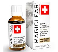 Suero de lujo para eliminar los granos oscuros de la cara y el cuerpo, corrección de las manchas de la edad, cicatriz del acné, antienvejecimiento, blanqueo de la vitamina C orgánica Suiza Magiclear