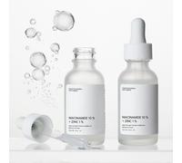 Suero de niacinamida al 10 % + zinc al 1 %, suero antienvejecimiento de niacinamida para el rostro, 2 piezas, suero facial hidratante para todo t