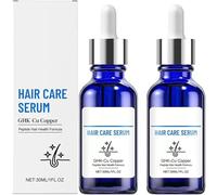 Suero de Péptidos de Cobre Ghk-Cu para el Cabello, Suero de Péptidos de Cobre Ghk-Cu para Cabello Seco y Dañado, Fortalece y Engrosa el Cabello, Soporte Hidratante para Cuero Cabelludo Seco. (2pcs)