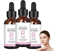 Suero de retinol para rostro y cuello, suero rejuvenecedor de retinol, suero blanqueador e hidratante, suero antienvejecimiento, suero antiarrugas, para todo tipo de piel