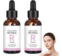 Suero de retinol para rostro y cuello, suero rejuvenecedor de retinol, suero blanqueador e hidratante, suero antienvejecimiento, suero antiarrugas, para todo tipo de piel