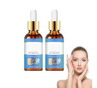 Suero facial antiedad, Suero facial de colágeno, Esencia hidratante antiarrugas, Líquido reafirmante y potenciador de colágeno para ayudar a reducir líneas finas y mejorar la elasticidad (2 botellas)