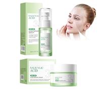 Suero Facial + Crema Hidratante, Con Ácido Salicílico, Reparación del Acné, Serums Esencia Arrugas, Antienvejecimiento, Para la Hidratación, la Firmeza y las Líneas de Expresión