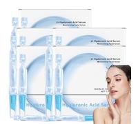 Suero facial de ácido hialurónico al 3%, ampollas de un solo uso, suero hidratante profundo, sueros humectantes con infusión de colágeno y escualano, fórmula suave no irritante. (5PCS)